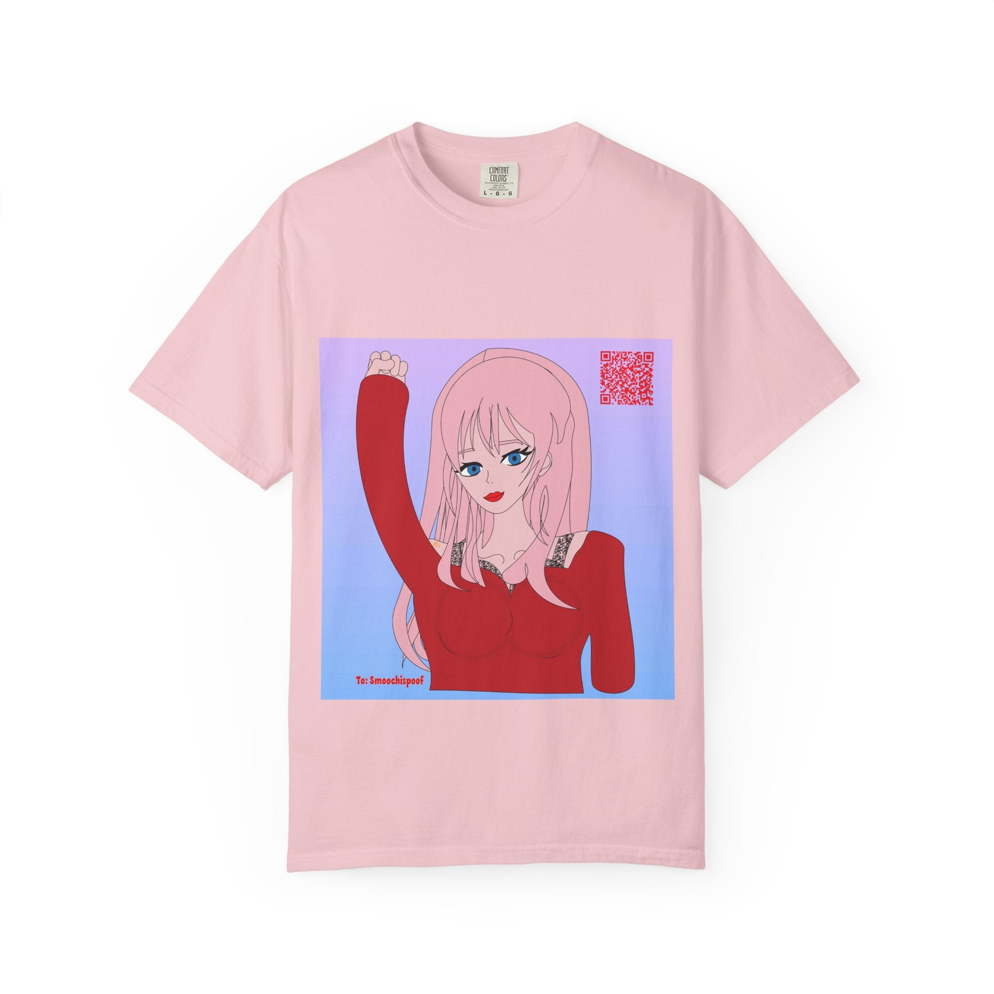 Anime Girl Graphic T-Shirt — Pink Hair Illustration Tee