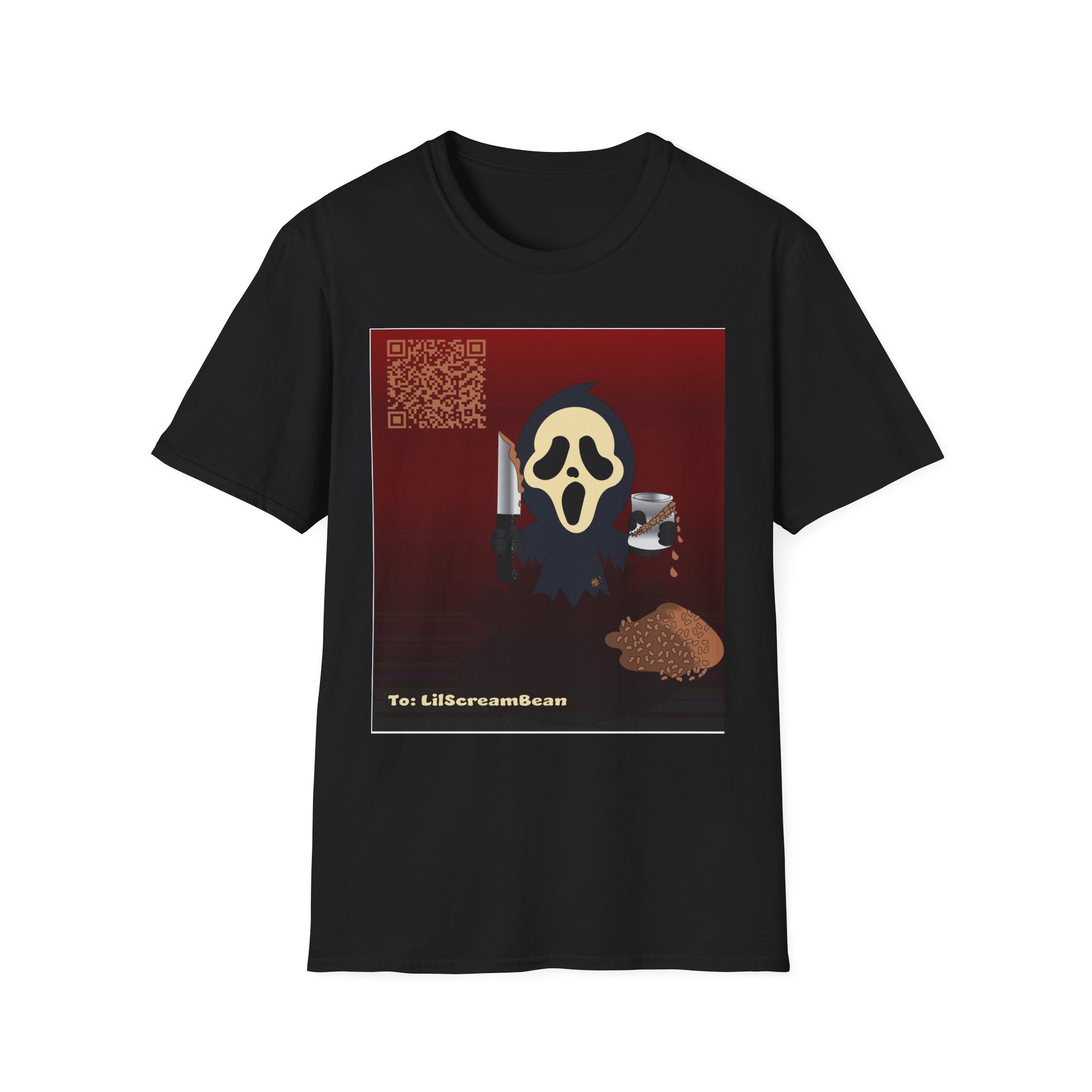 Scream Mask Graphic T‑Shirt — Horror Movie Knife Design