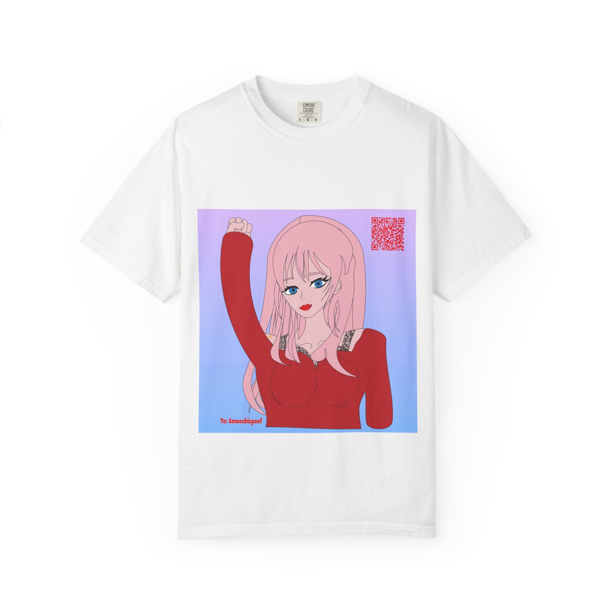 Anime Girl Graphic T-Shirt — Pink Hair Illustration Tee