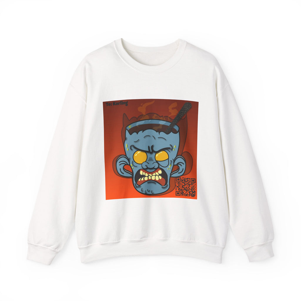 Demon Skull Crewneck Sweatshirt — Graphic Horror Art Pullover