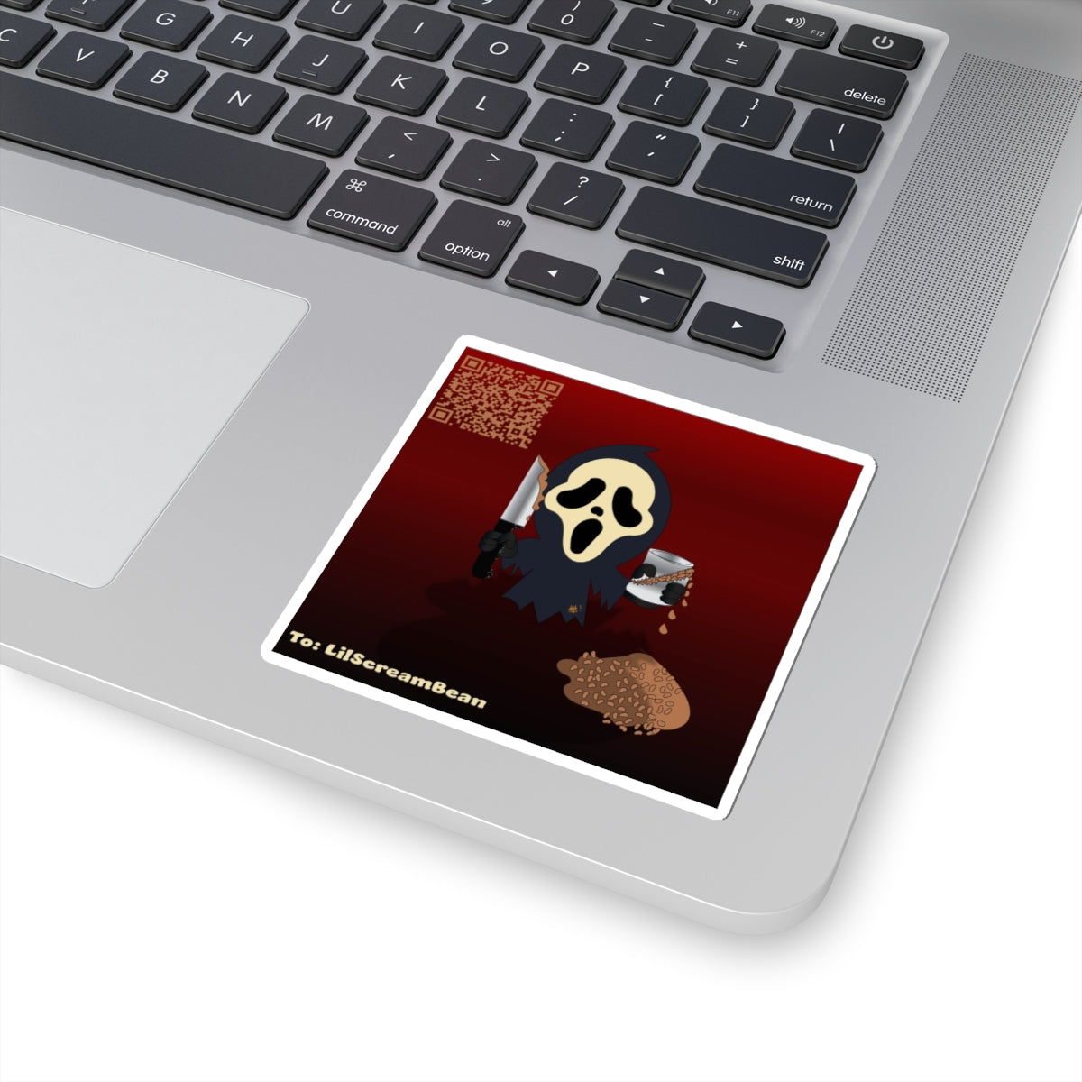 Scream Mask Horror Sticker — Ghostface Killer Design (Kiss-Cut)