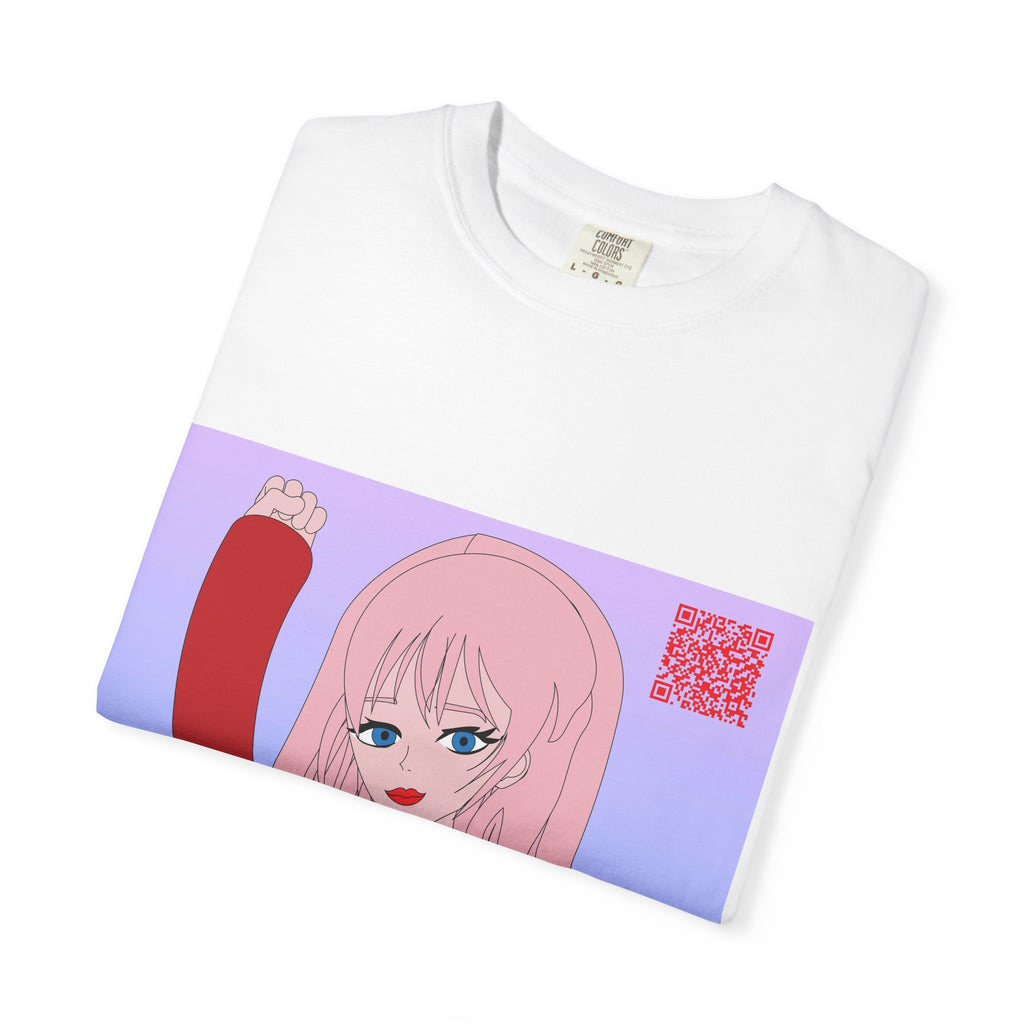 Anime Girl Graphic T-Shirt — Pink Hair Illustration Tee