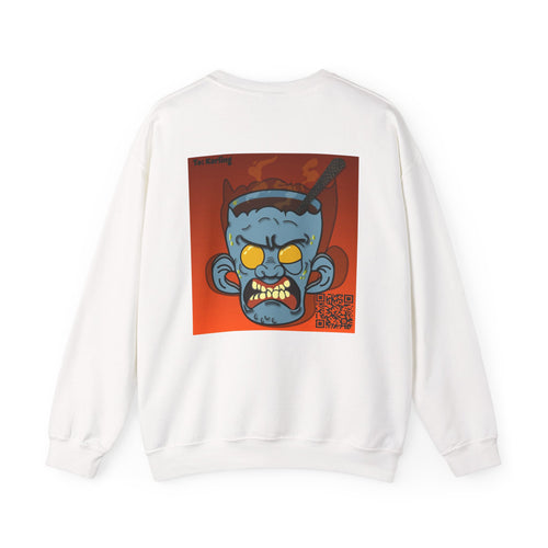 Demon Skull Crewneck Sweatshirt — Graphic Horror Art Pullover