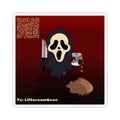 Scream Mask Horror Sticker — Ghostface Killer Design (Kiss-Cut)