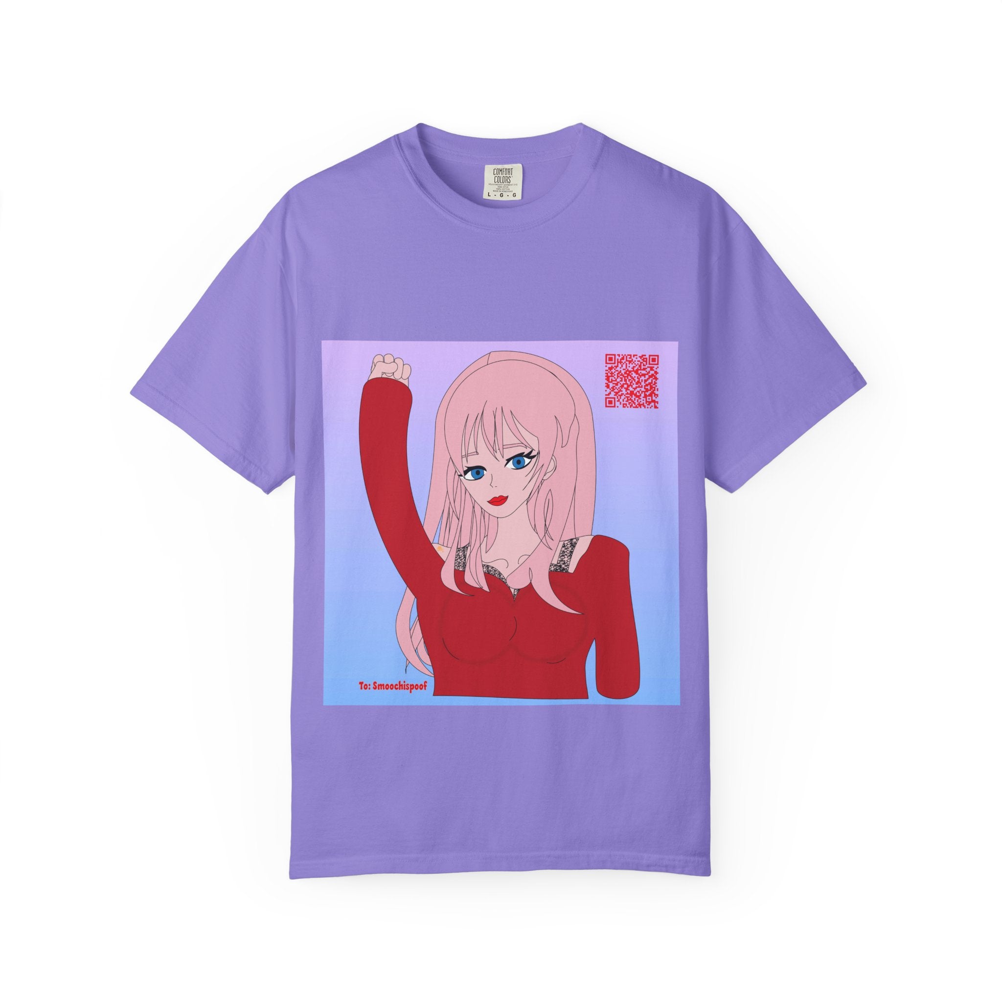 Anime Girl Graphic T-Shirt — Pink Hair Illustration Tee