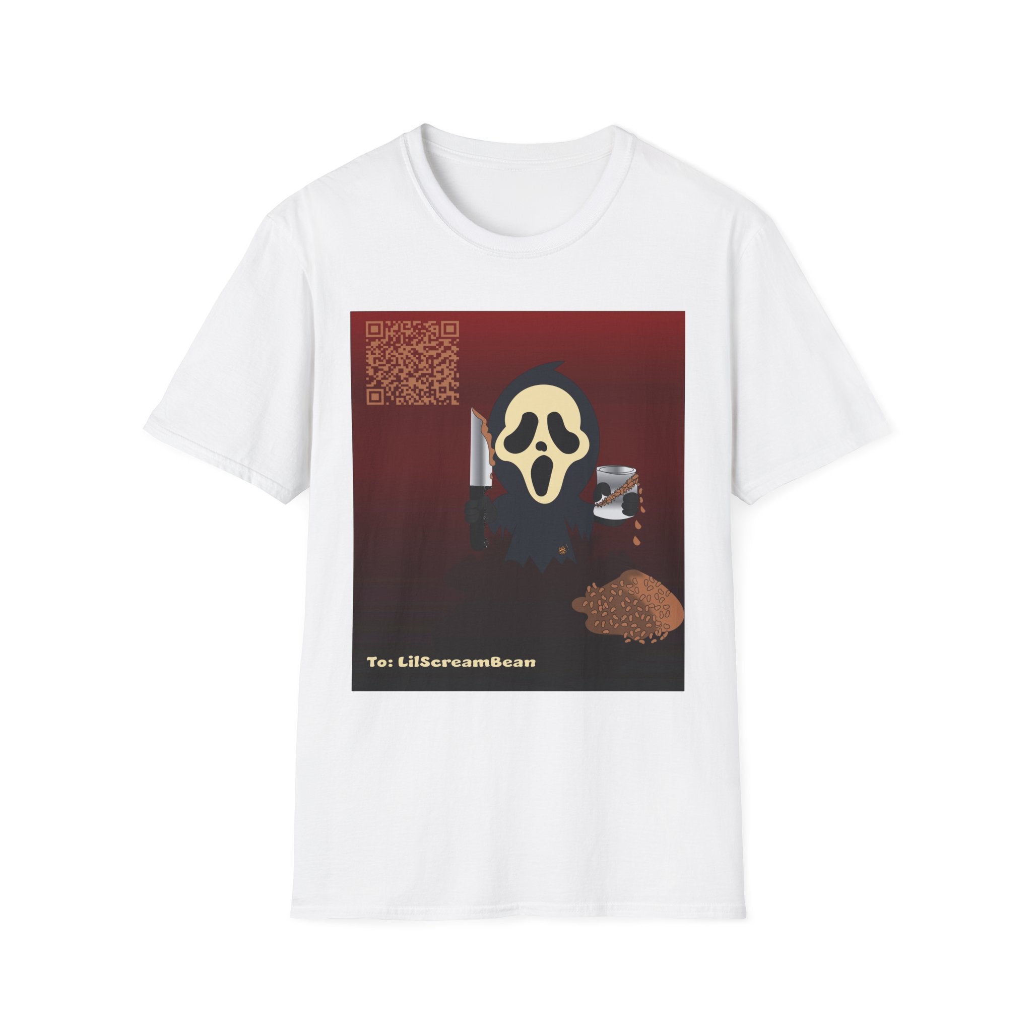 Scream Mask Graphic T‑Shirt — Horror Movie Knife Design