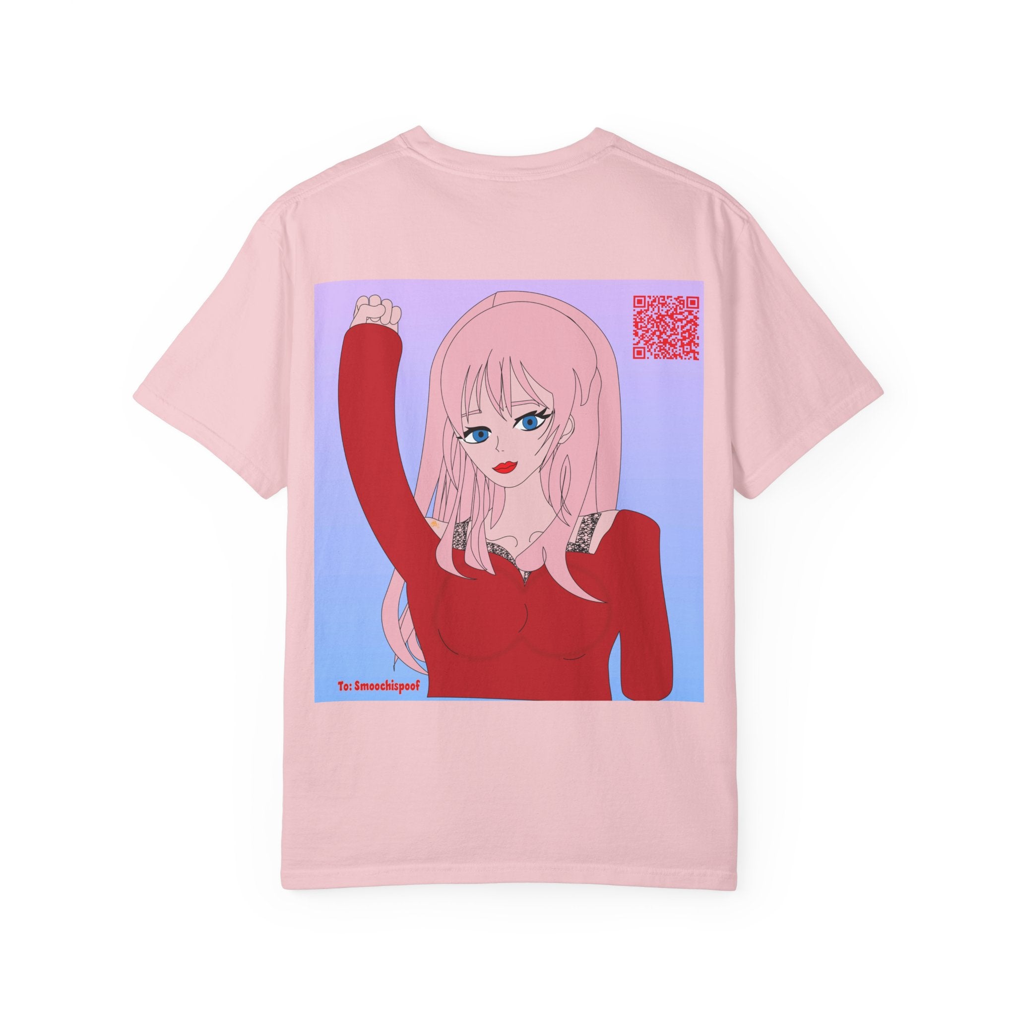 Anime Girl Graphic T-Shirt — Pink Hair Illustration Tee