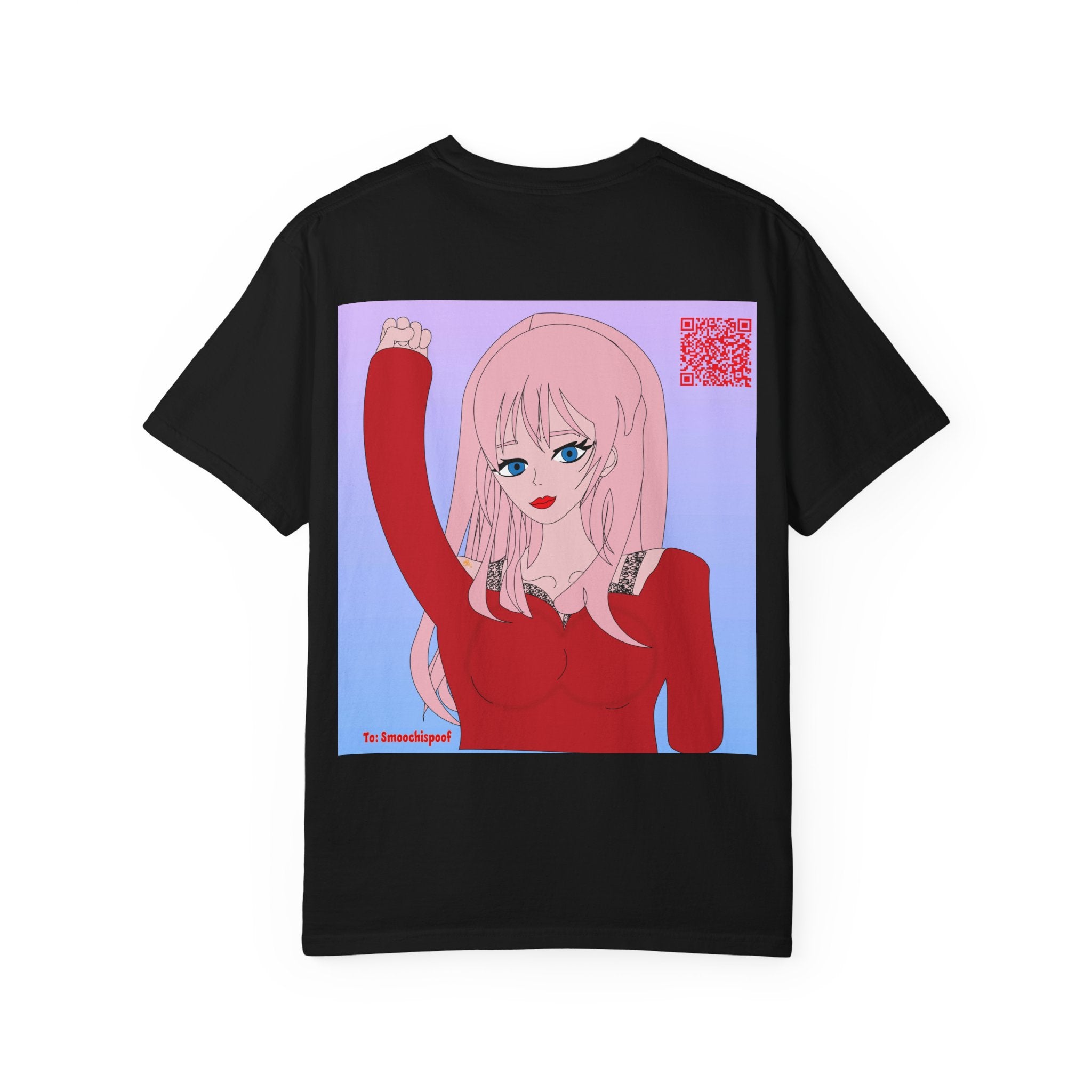 Anime Girl Graphic T-Shirt — Pink Hair Illustration Tee
